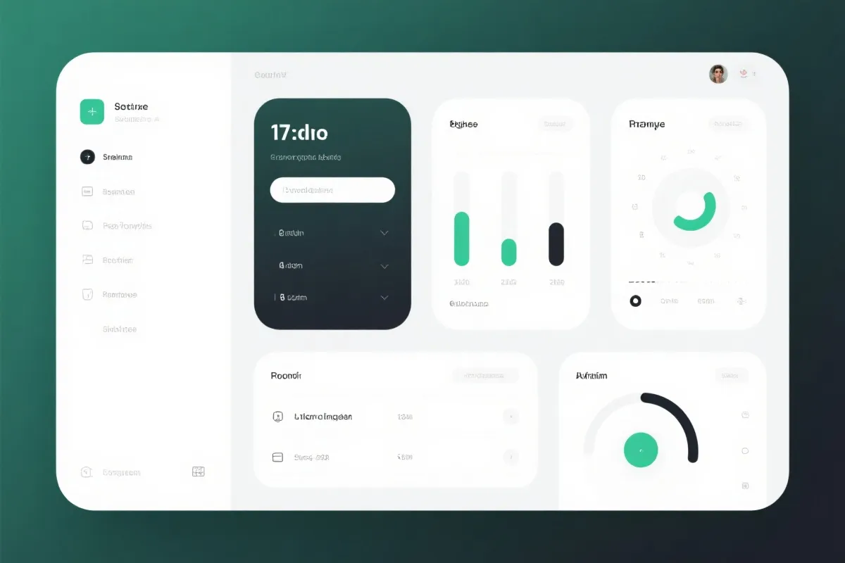 数据仪表盘与走势图示意